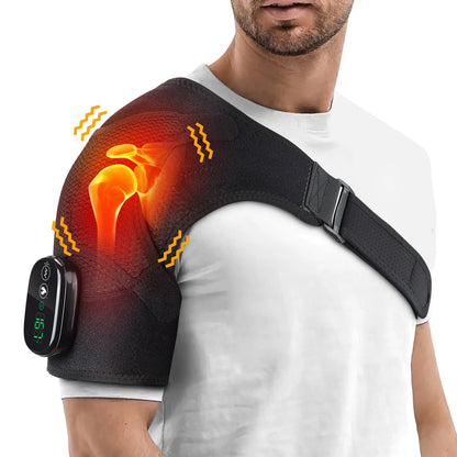 Heated Electric Shoulder & Back Massager – Adjustable Brace for Muscle Relaxation